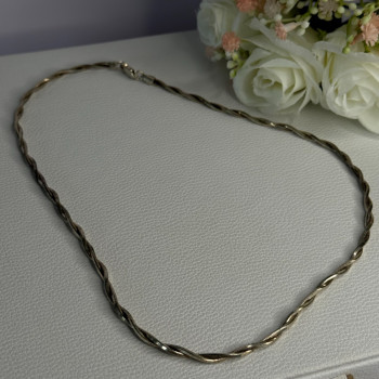 925 Sterling Silver Italy Fas Necklace Length 18 Inch