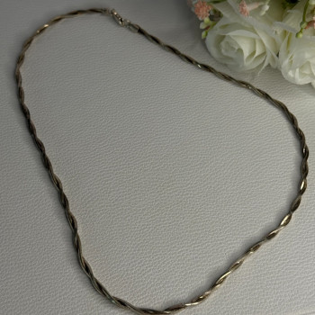 925 Sterling Silver Italy Fas Necklace Length 18 Inch
