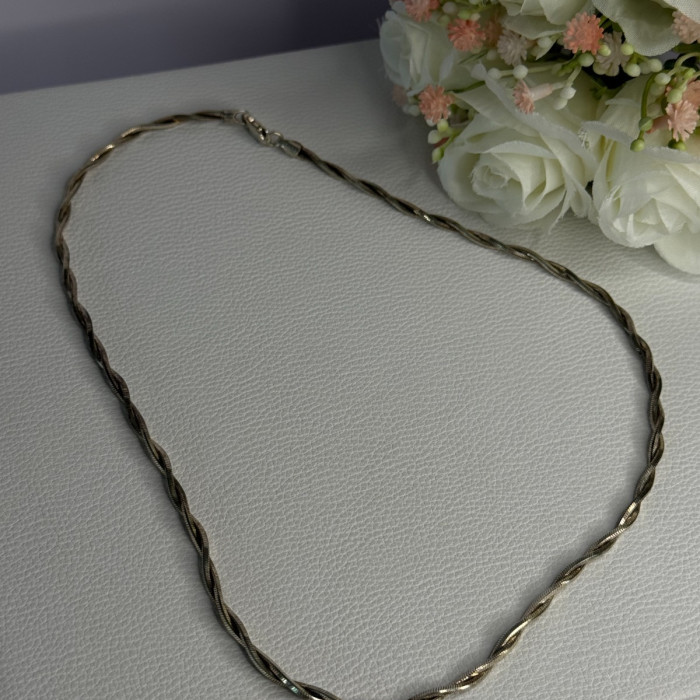 925 Sterling Silver Italy Fas Necklace Length 18 Inch
