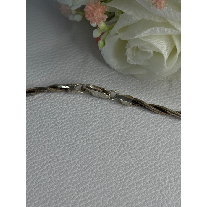 925 Sterling Silver Italy Fas Necklace Length 18 Inch