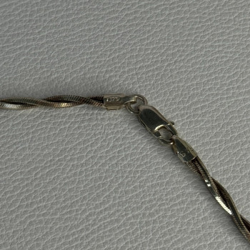 925 Sterling Silver Italy Fas Necklace Length 18 Inch