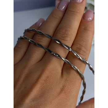 925 Sterling Silver Italy Fas Necklace Length 18 Inch