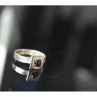 925 Sterling Silver Almandine Ring Size 6.5