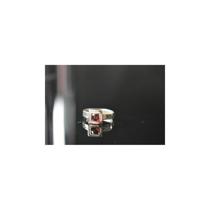 925 Sterling Silver Almandine Ring Size 6.5