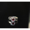 925 Sterling Silver Almandine Ring Size 6.5