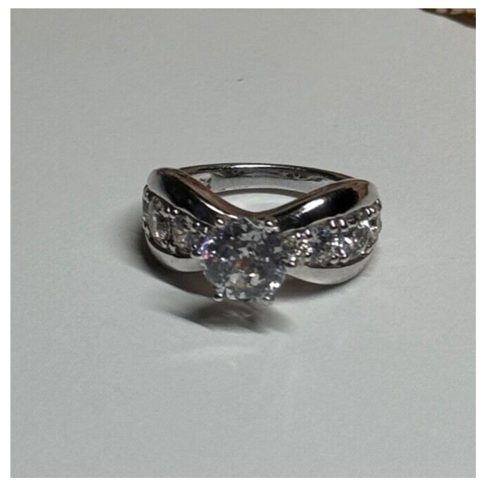 925 Sterling Silver CZ Ring Size 6.5
