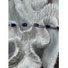 925 Sterling Silver Amethyst Bracelet Length 7 Inch