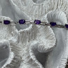 925 Sterling Silver Amethyst Bracelet Length 7 Inch