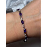 925 Sterling Silver Amethyst Bracelet Length 7 Inch