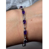 925 Sterling Silver Amethyst Bracelet Length 7 Inch