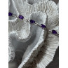 925 Sterling Silver Amethyst Bracelet Length 7 Inch