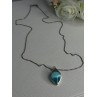 925 Sterling Silver Larimar Necklace Length 18 Inch