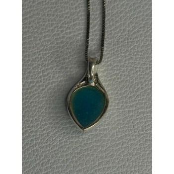 925 Sterling Silver Larimar Necklace Length 18 Inch