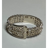 925 Sterling Silver Belt Ring Size 8