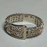 925 Sterling Silver Belt Ring Size 8