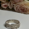 925 Sterling Silver Belt Ring Size 8