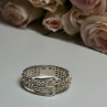 925 Sterling Silver Belt Ring Size 8