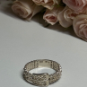 925 Sterling Silver Belt Ring Size 8
