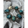 Vintage 925 Sterling Silver Turquoise Bracelet Length 7 Inch
