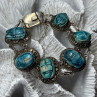 Vintage 925 Sterling Silver Turquoise Bracelet Length 7 Inch