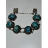 Vintage 925 Sterling Silver Turquoise Bracelet Length 7 Inch