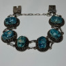 Vintage 925 Sterling Silver Turquoise Bracelet Length 7 Inch