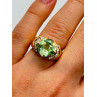 925 Sterling Silver Gold Plated CZ Ring Size 6
