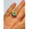 925 Sterling Silver Gold Plated CZ Ring Size 6