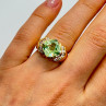 925 Sterling Silver Gold Plated CZ Ring Size 6