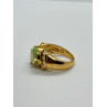 925 Sterling Silver Gold Plated CZ Ring Size 6