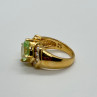 925 Sterling Silver Gold Plated CZ Ring Size 6