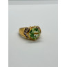 925 Sterling Silver Gold Plated CZ Ring Size 6