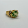 925 Sterling Silver Gold Plated CZ Ring Size 6