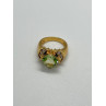 925 Sterling Silver Gold Plated CZ Ring Size 6