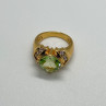 925 Sterling Silver Gold Plated CZ Ring Size 6