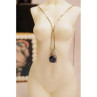 925 Sterling Silver Sapphire & Diamond Chain With Pendant