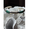 Vintage 925 Sterling Silver Malachite Bracelet