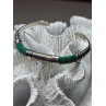 Vintage 925 Sterling Silver Malachite Bracelet