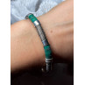 Vintage 925 Sterling Silver Malachite Bracelet