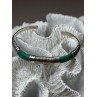 Vintage 925 Sterling Silver Malachite Bracelet