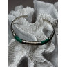 Vintage 925 Sterling Silver Malachite Bracelet