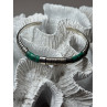 Vintage 925 Sterling Silver Malachite Bracelet