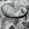 Vintage 925 Sterling Silver Malachite Bracelet