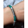Vintage 925 Sterling Silver Malachite Bracelet