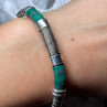 Vintage 925 Sterling Silver Malachite Bracelet