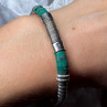 Vintage 925 Sterling Silver Malachite Bracelet