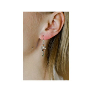 925 Sterling Silver Amber Earrings