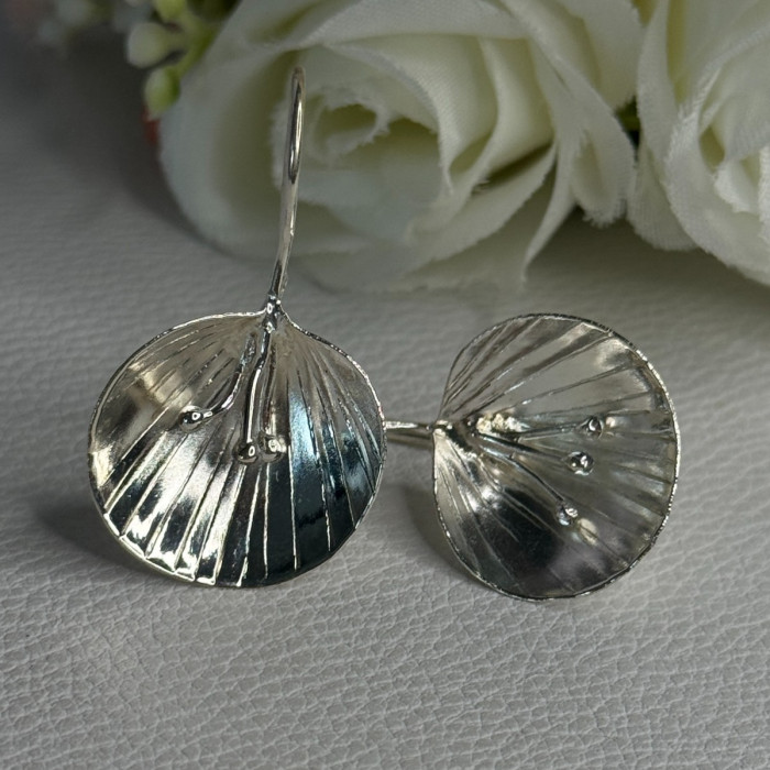 925 Sterling Silver Earrings Length 1.30 Inch
