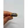 925 Sterling Silver Gold Plated Marcasite Ring Size 8