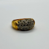 925 Sterling Silver Gold Plated Marcasite Ring Size 8